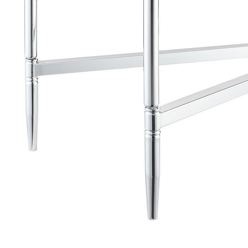 Convenience Concepts Tudor Console Table， Clear Glass/Chrome