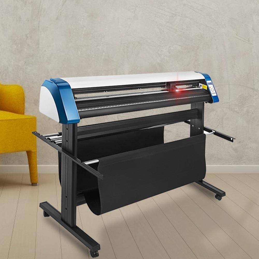 VEVOR Vinyl Cutter Machine 53 in. LED Digital Panel Semi-Automatic DIY Vinyl Printer Cutter Machine with Stable Floor Stand KZJXK1350BZD00001V1