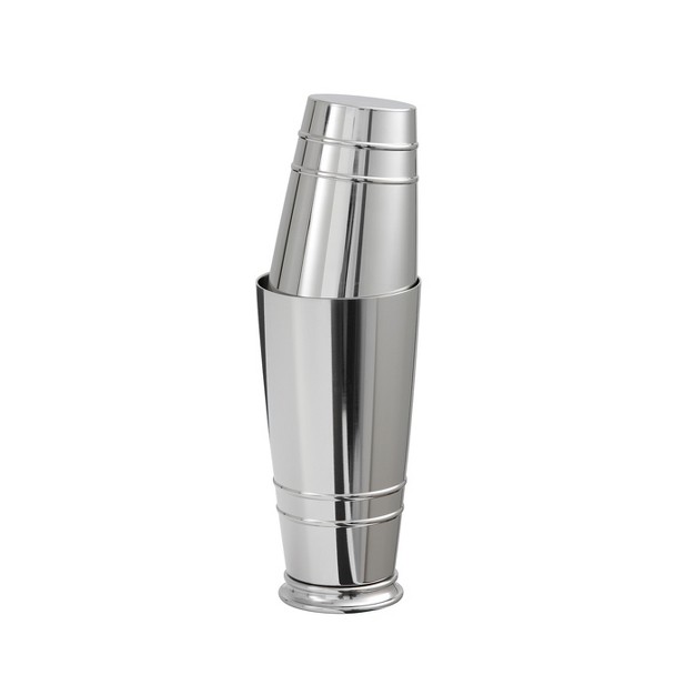 Crafthouse By Fortessa 11 Inch Two piece Polished Boston Cocktail Shaker Stainless