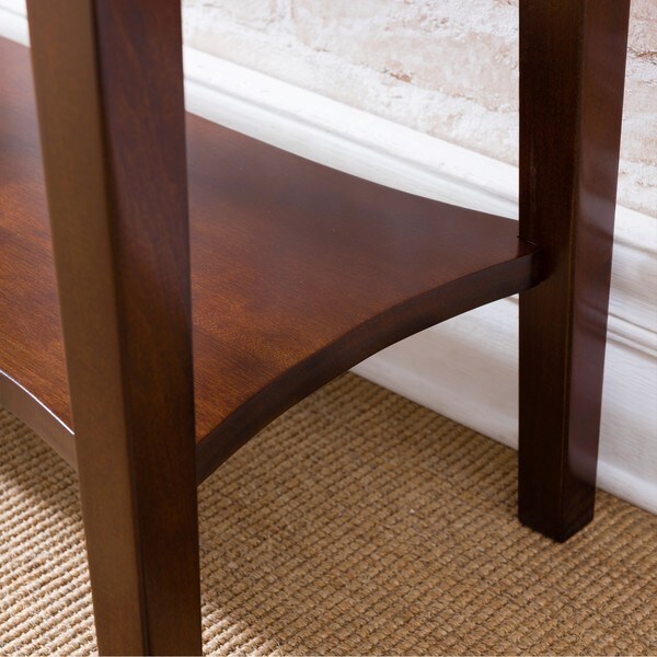 KD Furnishings Brown Wood Hall Table