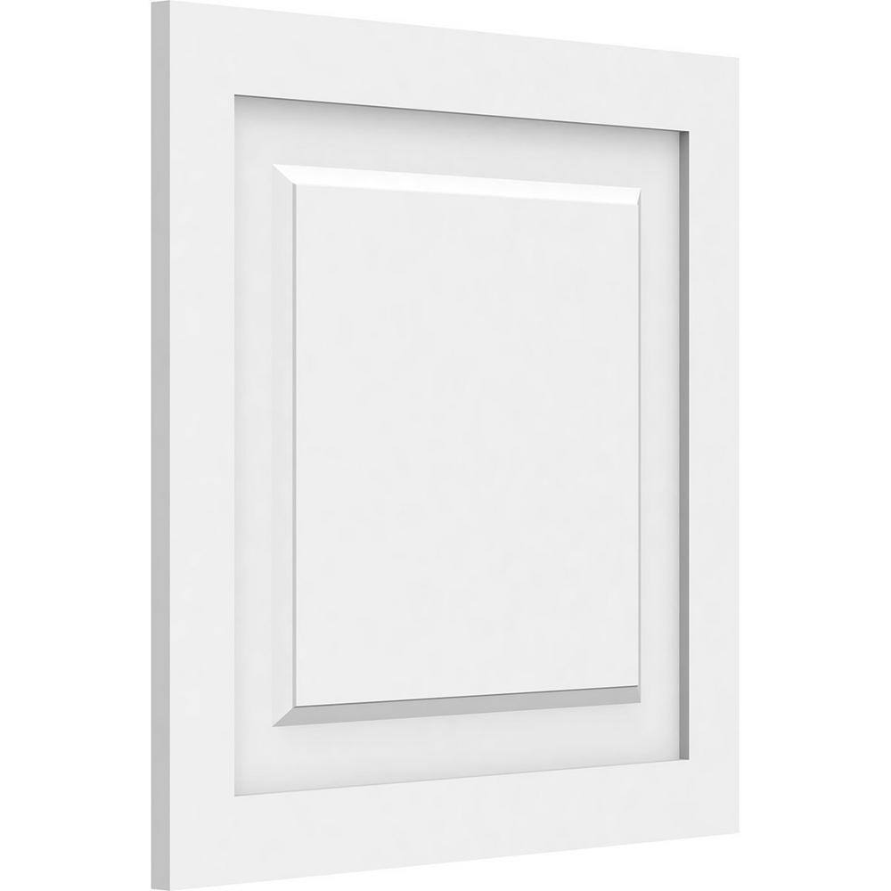 Ekena Millwork 58 in. x 20 in. x 20 in. Harrison Raised Panel White PVC Decorative Wall Panel WALP20X20X062HAR