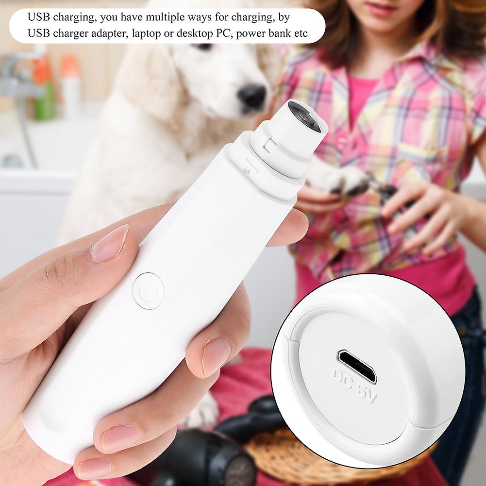 Professional Usb Charging Electric Pet Nail Grinder Cat Dog Grooming Paws Clipper