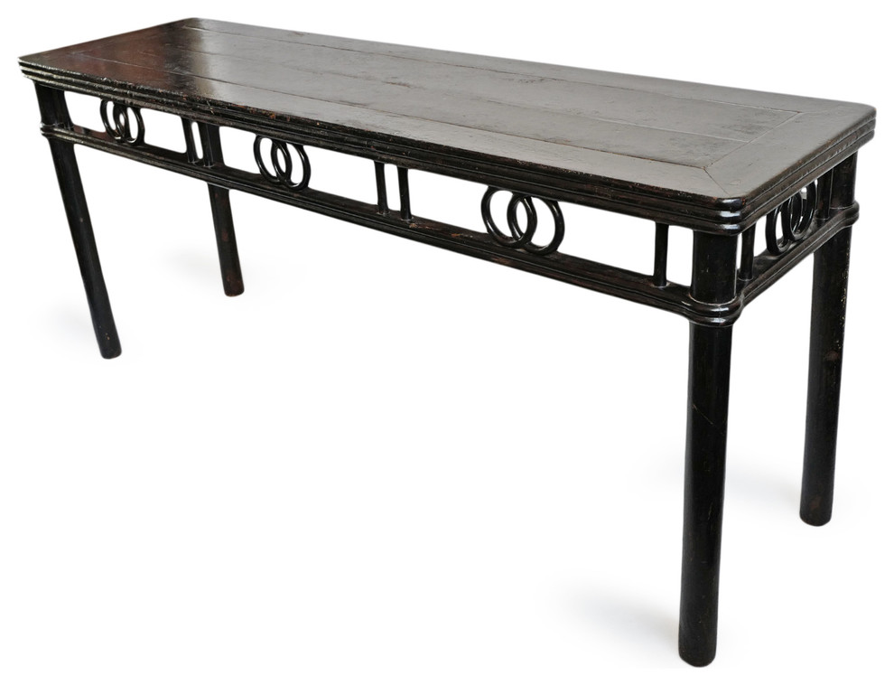 Consigned Black Ming Console   Transitional   Console Tables   by Design Mix Furniture  Houzz