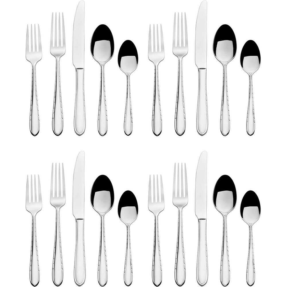 20 Piece Stainless Steel Flatware Set  Service For 4