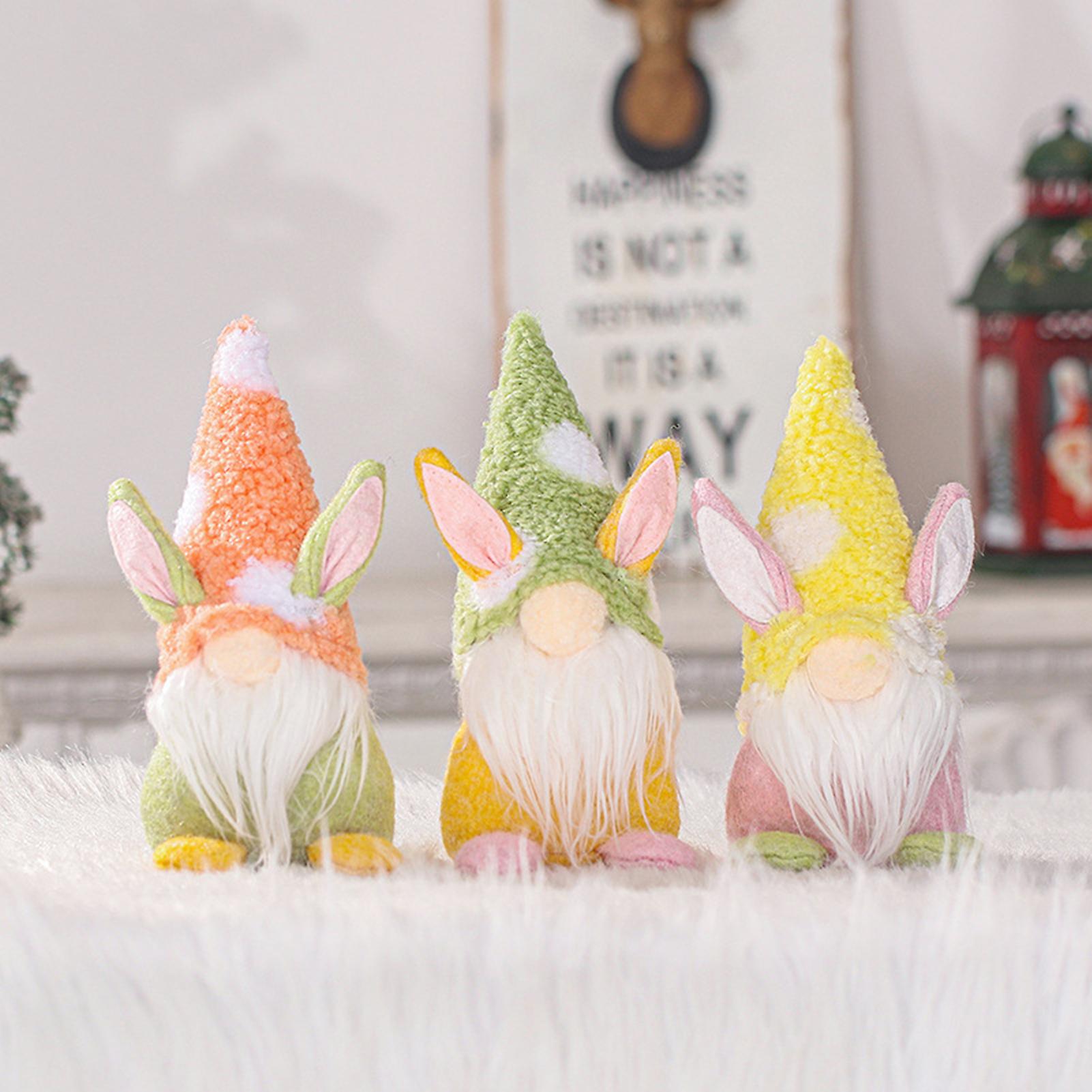 1pcs Handmade Gnome Faceless Plush Doll For Kids Women Men Easter Decoration Ornament Gift Yellow No.262021