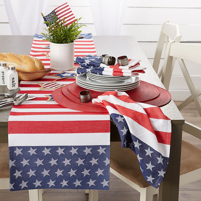 72 Americana Fourth of July Rectangular Table Runner