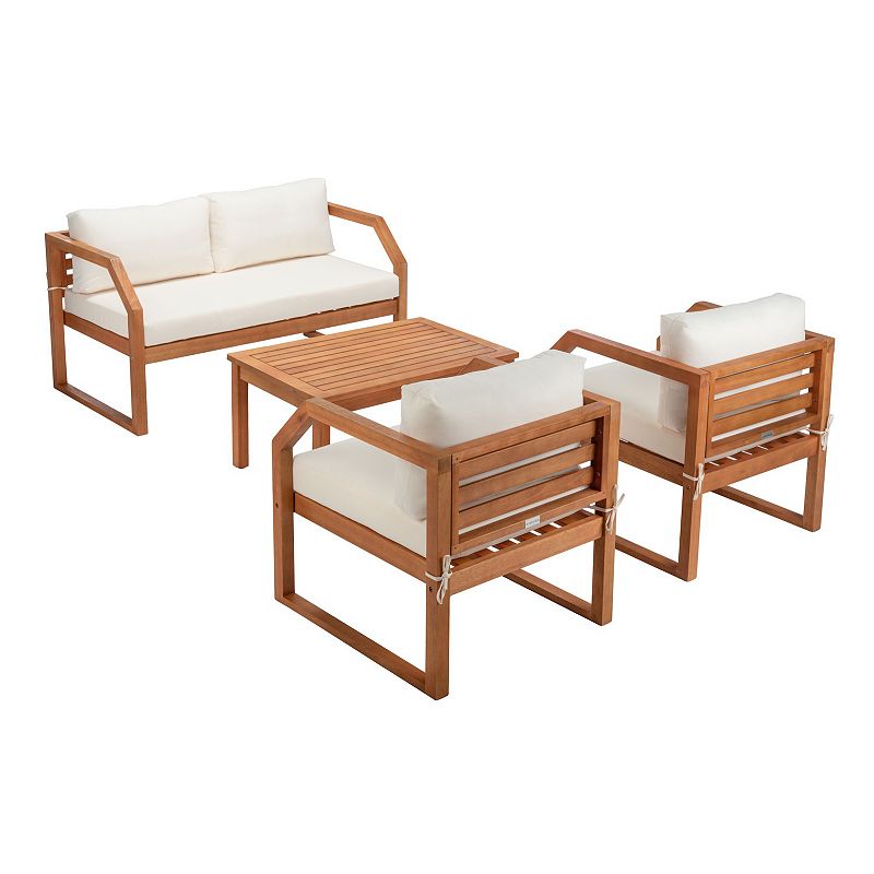 Safavieh Dren Loveseat， Chair and Coffee Table 4-piece Set