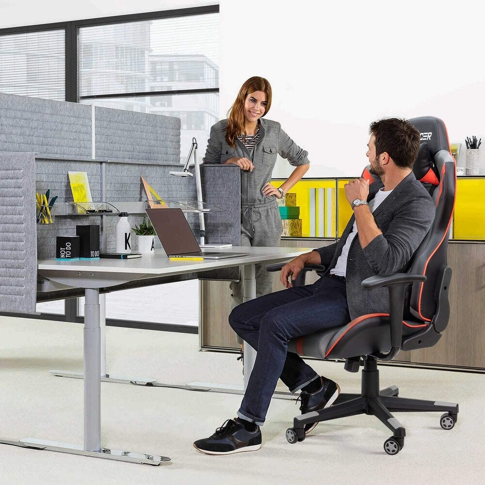 Homall Gaming Chair Racing Office Chair High Back PU Leather Computer Desk Chair Executive and Ergonomic Swivel Chair