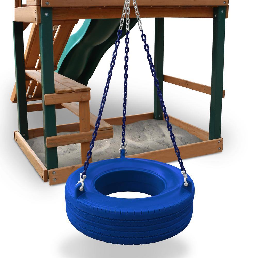 Gorilla Playsets Blue 360 Turbo Tire Swing 04-0015-BB