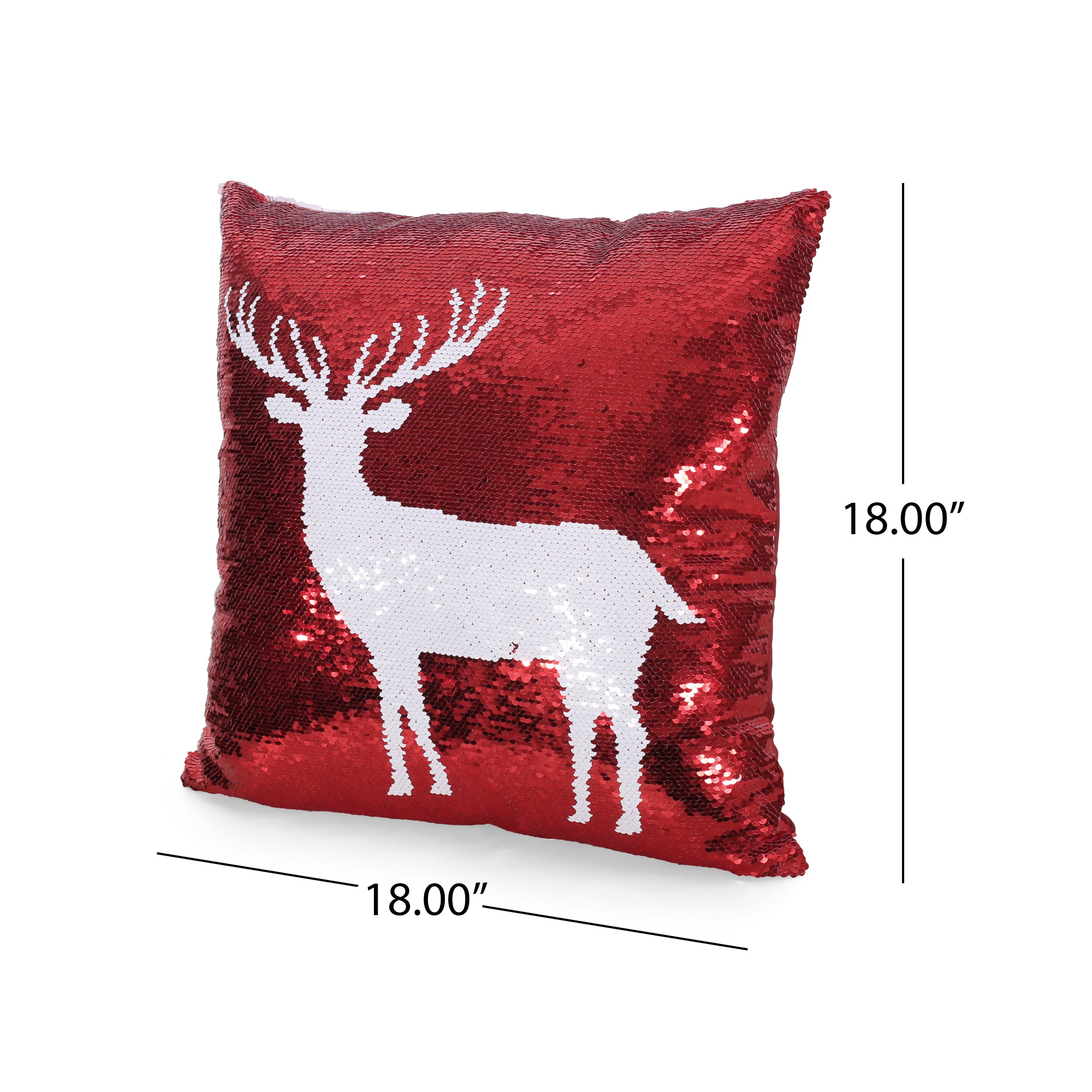 Desota Glam Sequin Christmas Throw Pillow Cover