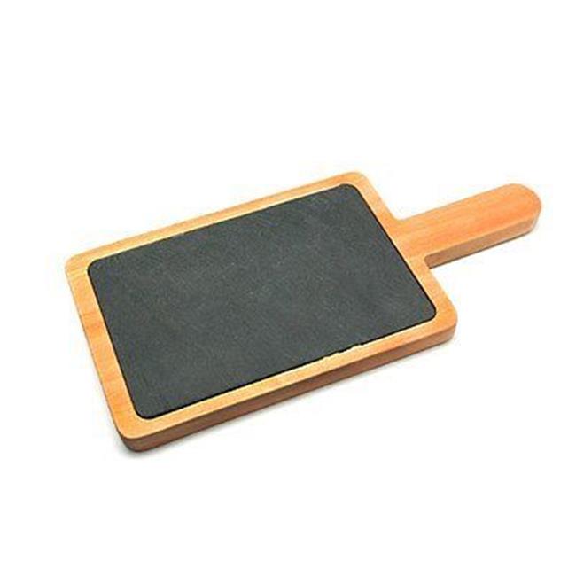 13.37 x 6.5 in. Pine Wood with Slate Insert Paddle Cheese Board