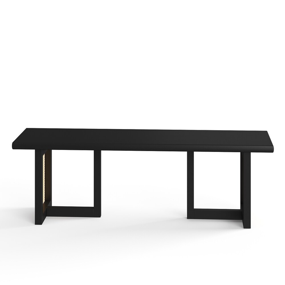 Havenwood Rectangular Cane Dining Bench