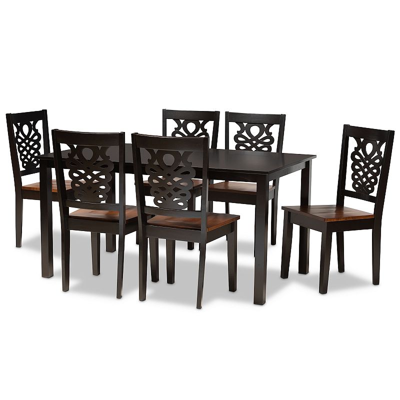 Baxton Studio Luisa Dining 7-Piece Set