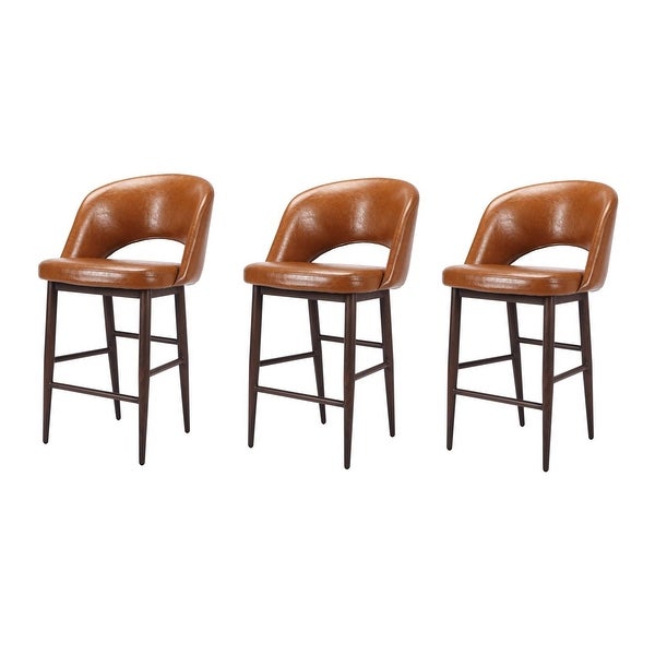 Executive Faux Leather Stool (Set of 3) - 38