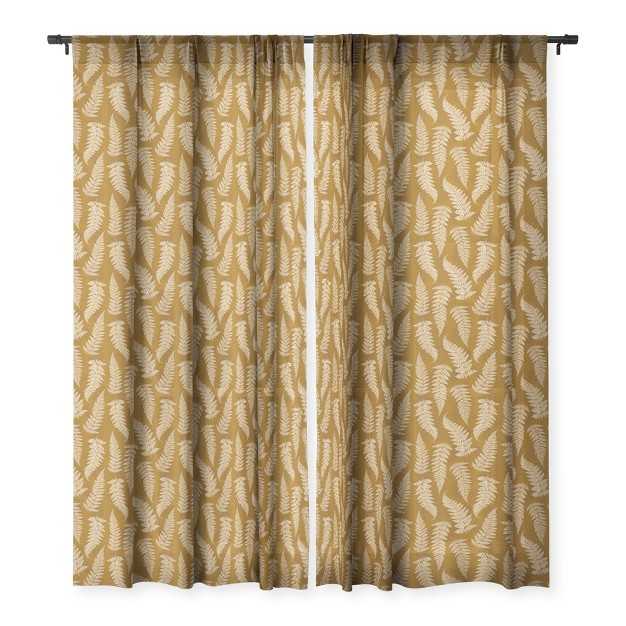 Avenie Countryside Garden Ferns Single Panel Sheer Window Curtain Society6