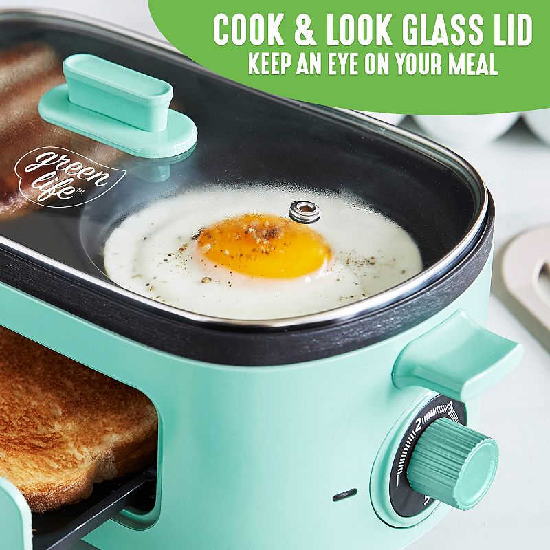 GreenLife PFAS-Free Nonstick Ceramic 3-in-1 Breakfast Maker