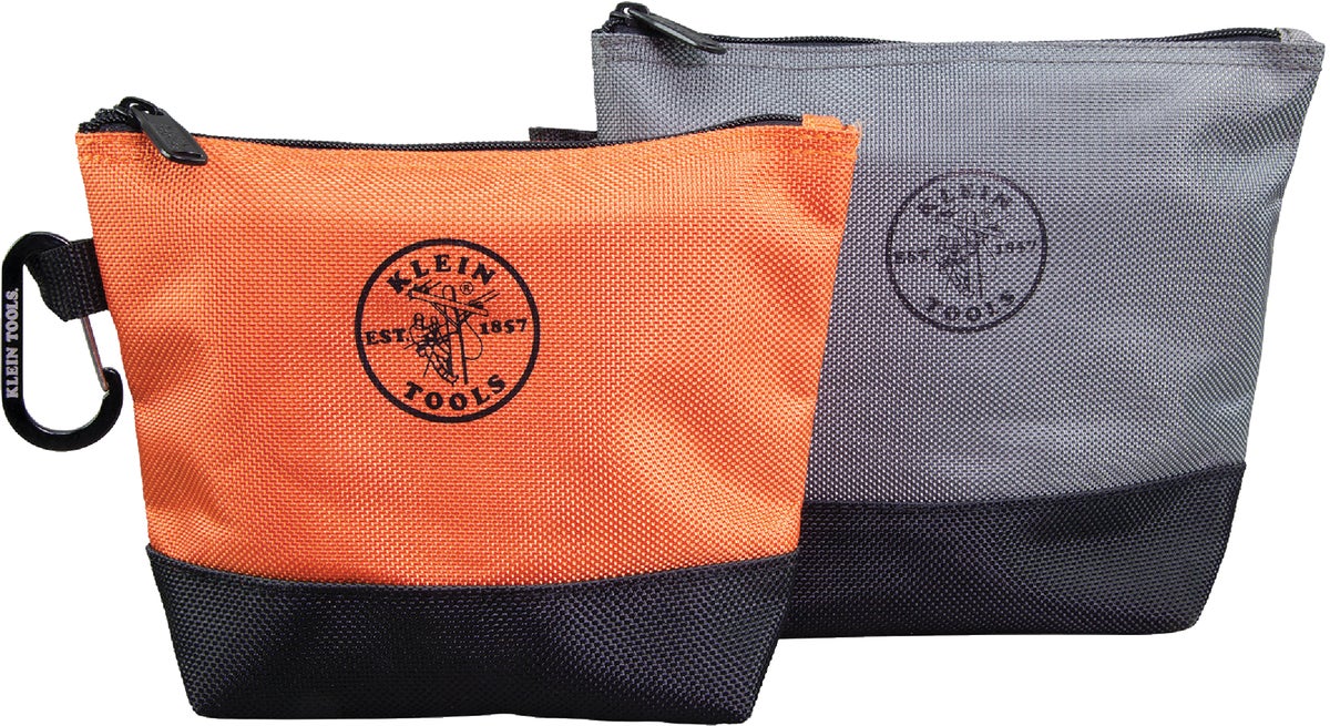 Klein Zipper Tool Bag Orange Black Gray Black