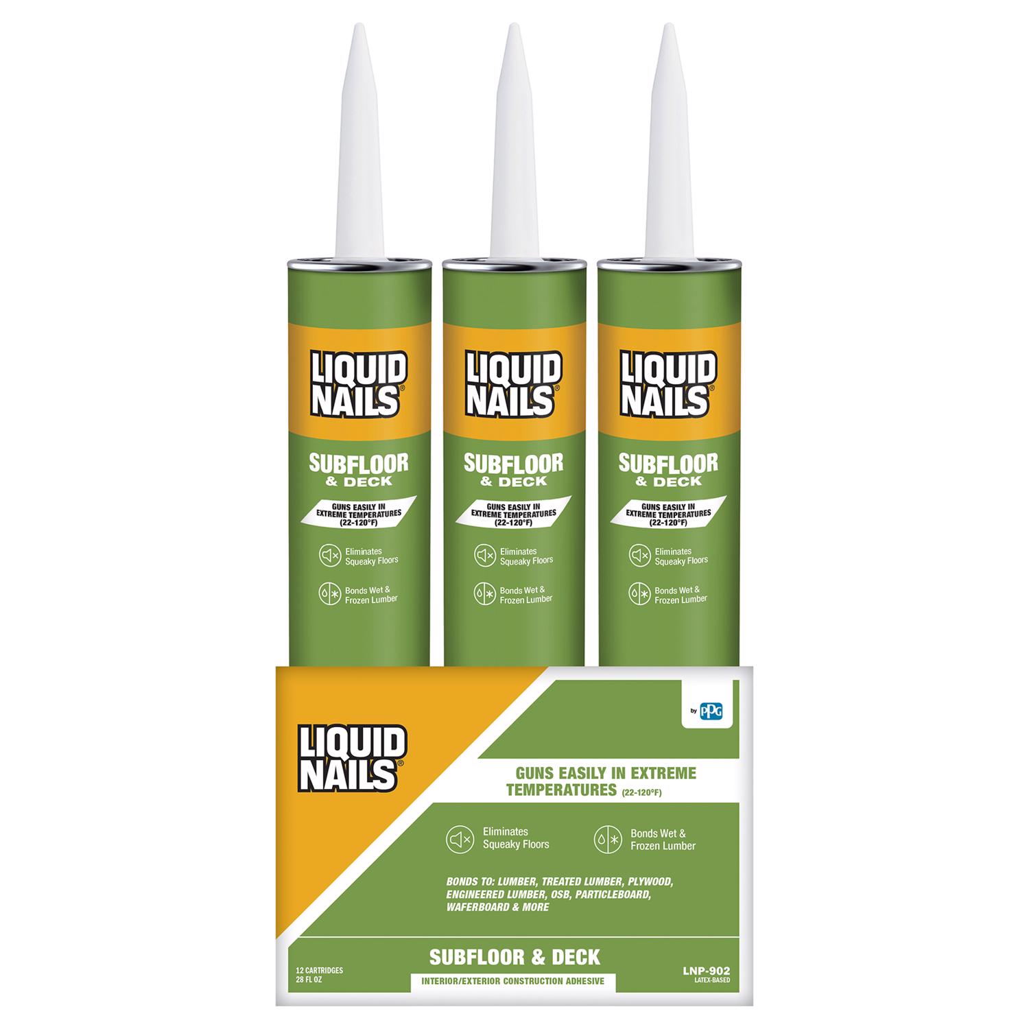 Liquid Nails Subfloor \u0026 Deck Acrylic Latex Construction Adhesive 28 oz