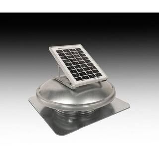 Master Flow Galvanized Steel 15 Watt Solar Powered Static Roof Vent Mount Attic Fan ERVSOLAR