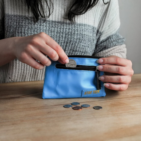 A Crowded Coop Star Trek Blue Uniform Coin Purse