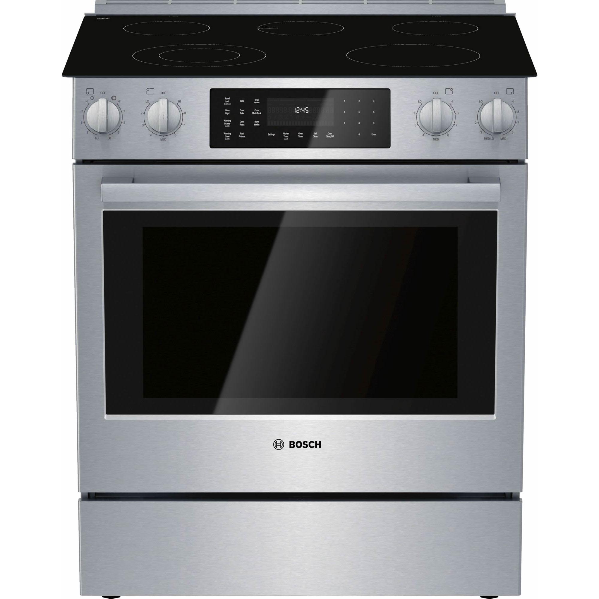 Bosch 30-inch Slide-In Electric Range with 11 Specialized Cooking Modes HEI8056U