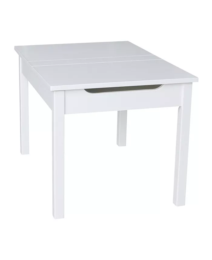 International Concepts Table with Lift Up Top for Storage