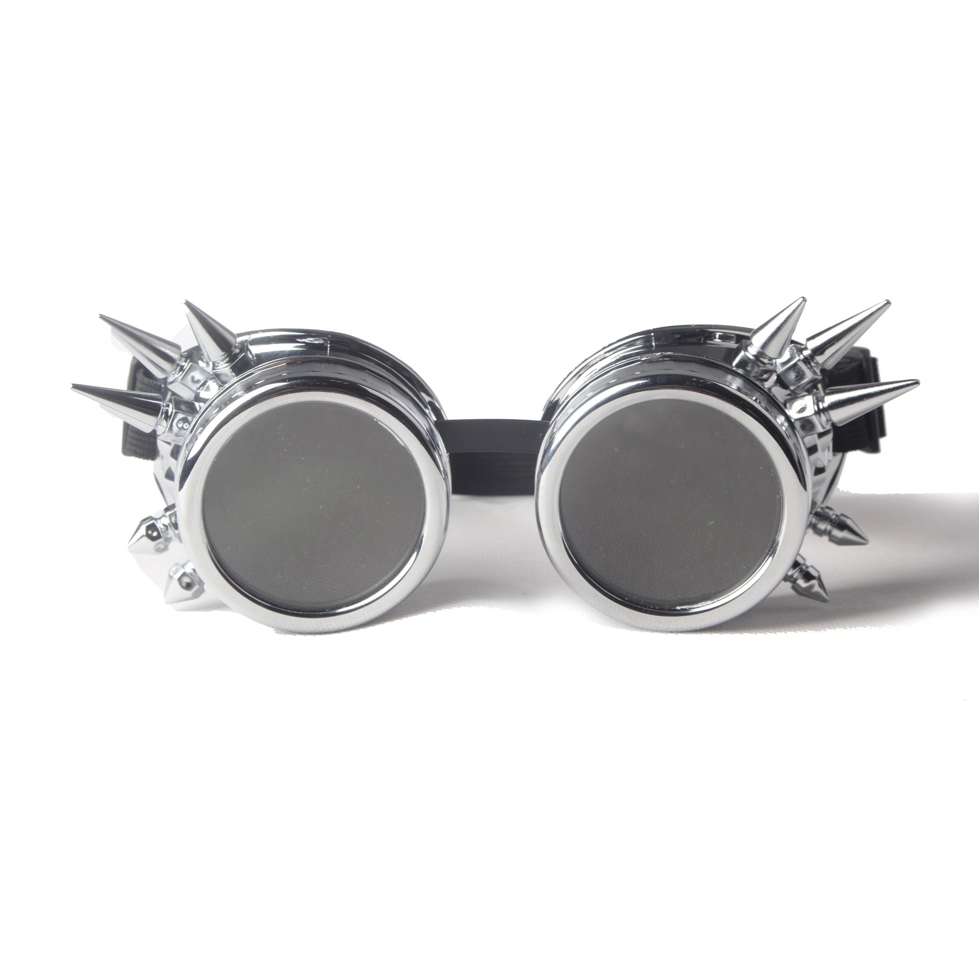 DODOING Spiked Retro Gothic Cosplay Sunglass Vintage Victorian Steampunk Goggles Glasses Welding Black Glass Lenses