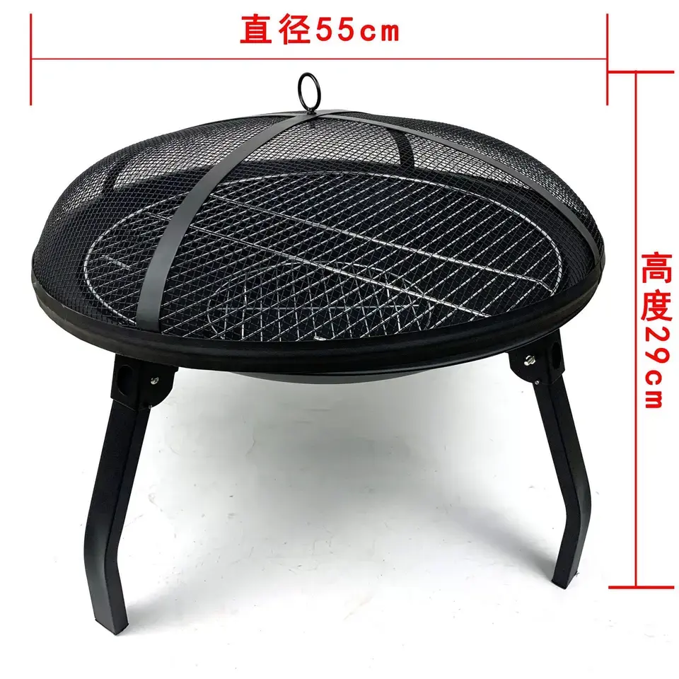 Firstents Outdoor folding barbecue portable bbq grill rack domestic heating brazier carbon stove indoor charcoal stove