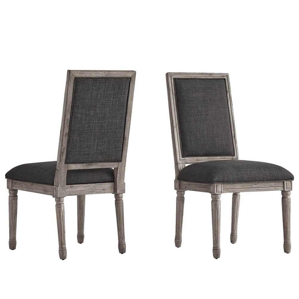 Deana Rectangular Linen Dining Chairs (Set of 2) by iNSPIRE Q Artisan