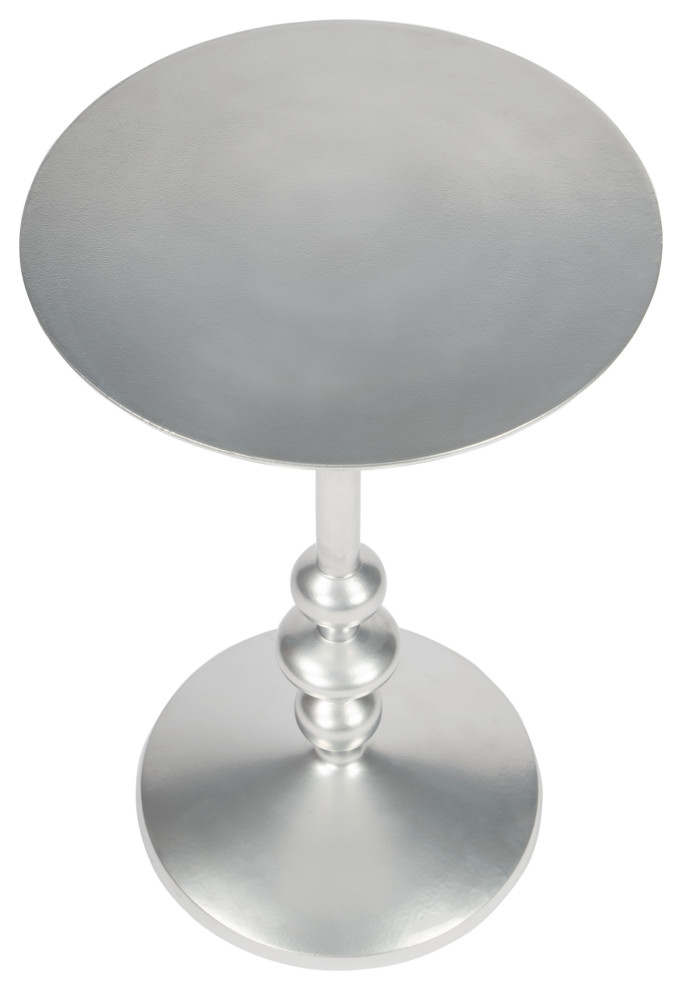 Butler Transitional Zora Silver Iron Pedestal End Table 9340220   Traditional   Side Tables And End Tables   by Butler Specialty Company  Houzz