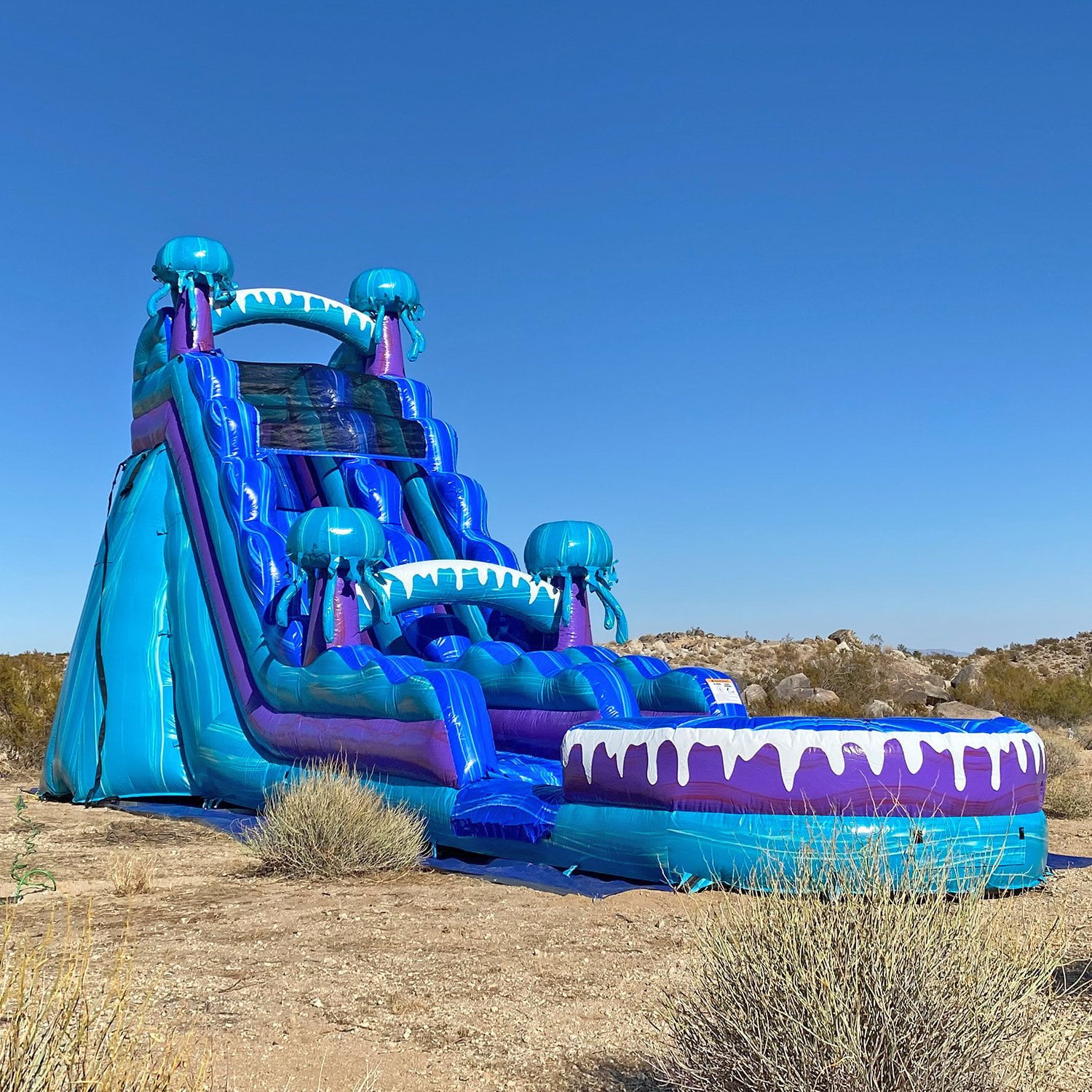 JumpOrange Electric Commercial Grade Inflatable Water Slide with Splash Pool | for Adults and Kids | Includes Blower, Stakes and Storage Bag | 19-Foot Tall x 36-Foot Long x 15-Foot Wide