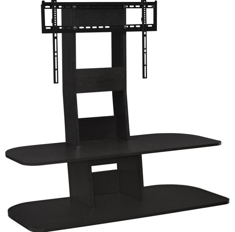 Ameriwood Home Galaxy TV Stand with Mount for TVs up to 65  x27 x27Wide in Black   Transitional   Entertainment Centers And Tv Stands   by Homesquare  Houzz