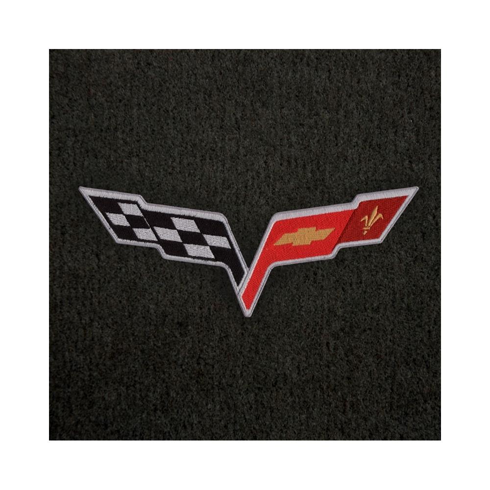 Lloyd Mats 620014 Corvette 2005-2013 Convertible Cargo Ebony Velourtex C6 Logo Mat