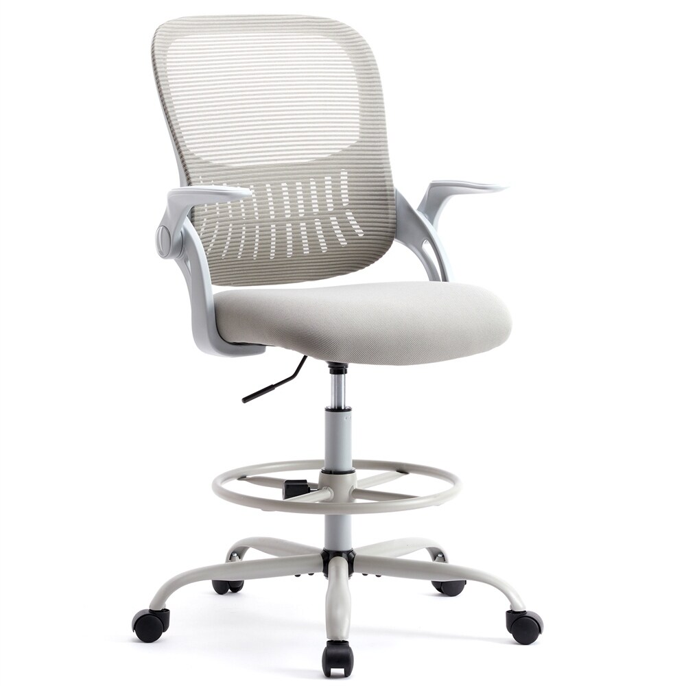 Ergonomic High Office Chair with Flip up Armrests and Cushion   N/A