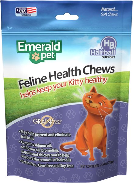 Emerald Pet Hairball Support Grain-Free Cat Soft Chews