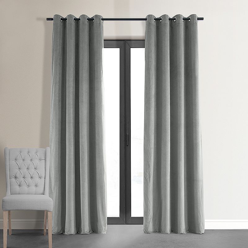 EFF Blackout 1-Panel Signature Velvet Window Curtain