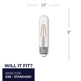 Bulbrite 40-Watt Equivalent T9 Clear Dimmable Edison LED Light Bulb Soft White (2-Pack) 861930