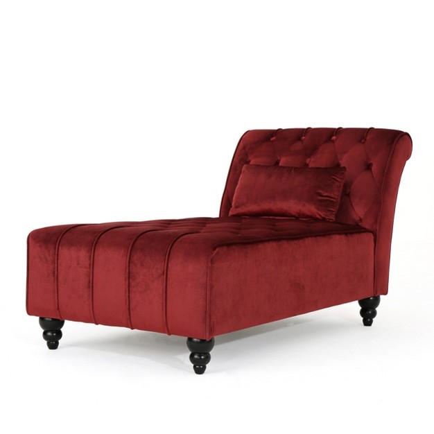 Rubie New Velvet Chaise Lounge Christopher Knight Home