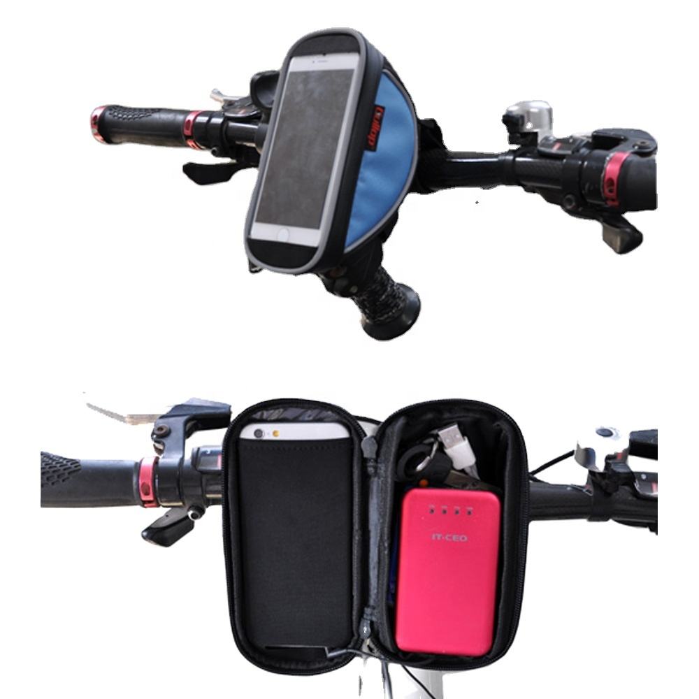 Hot Zone Cycling Outdoor Waterproof Touch Screen Front Bicycle Phone Handlebar Bag For Bike