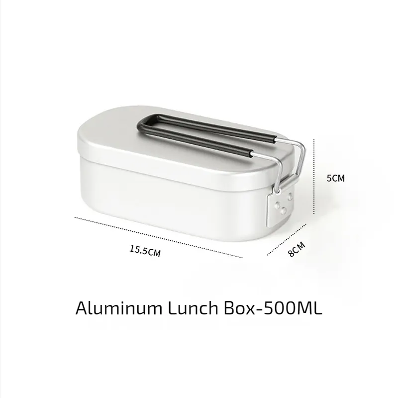 Outdoor Camping Multifunctional Tableware Set Aluminum Portable Folding Heated Lunch Box