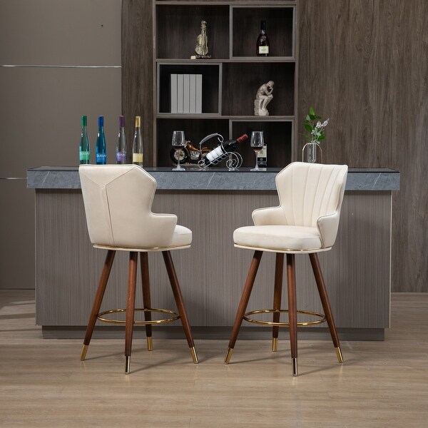 wivel Bar Stools with Backrest Footrest ，with a fixed height of 360 degrees