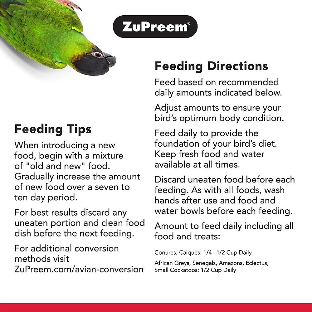 ZuPreem AvianBreeder FruitBlend with Natural Fruit Flavors Parrot and Conure Food