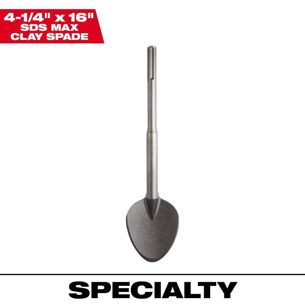 MW 4-14 in. x 16 in. SDS-MAX Steel Clay Spade 48-62-4094