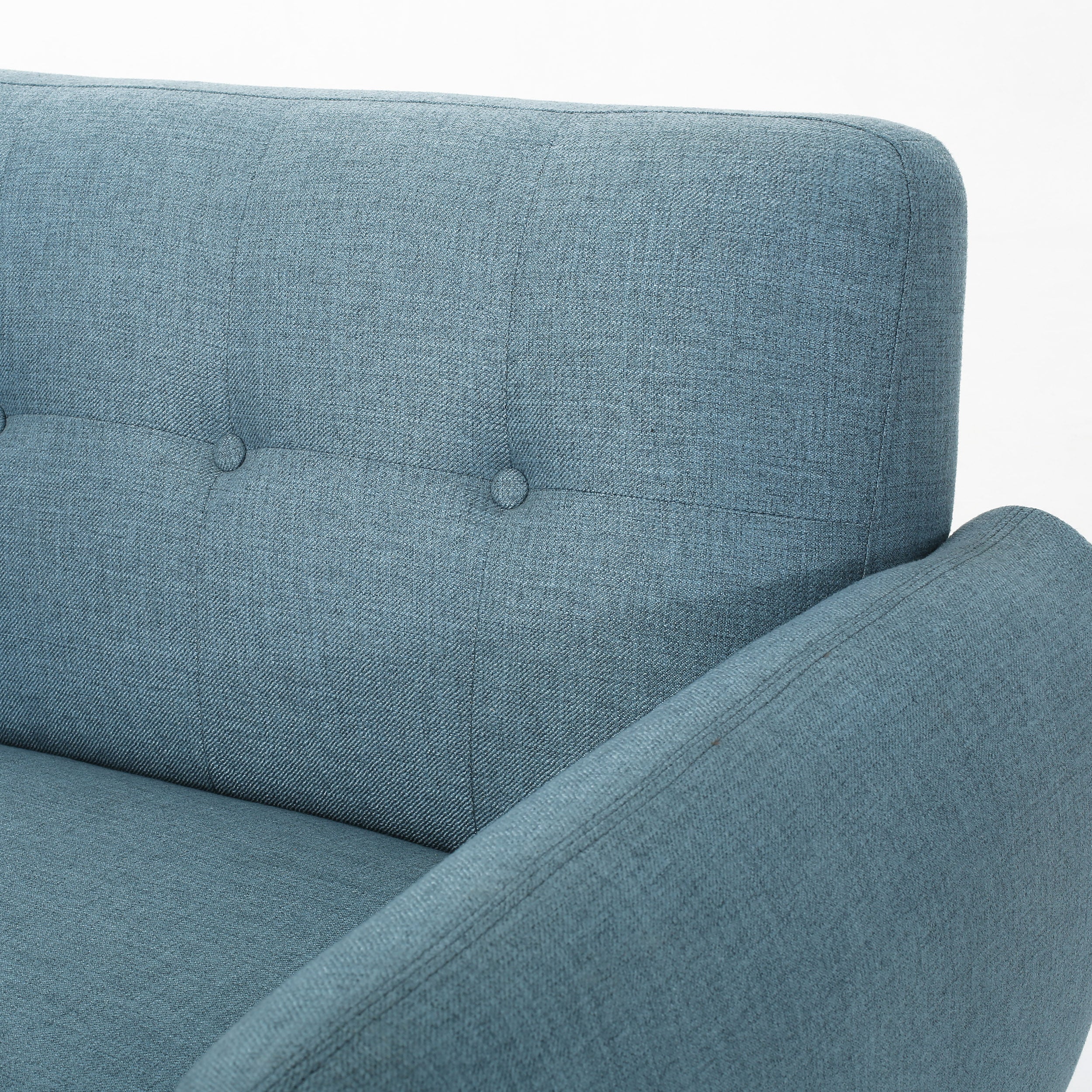 Joseline Mid Century Modern Petite Fabric Love Seat