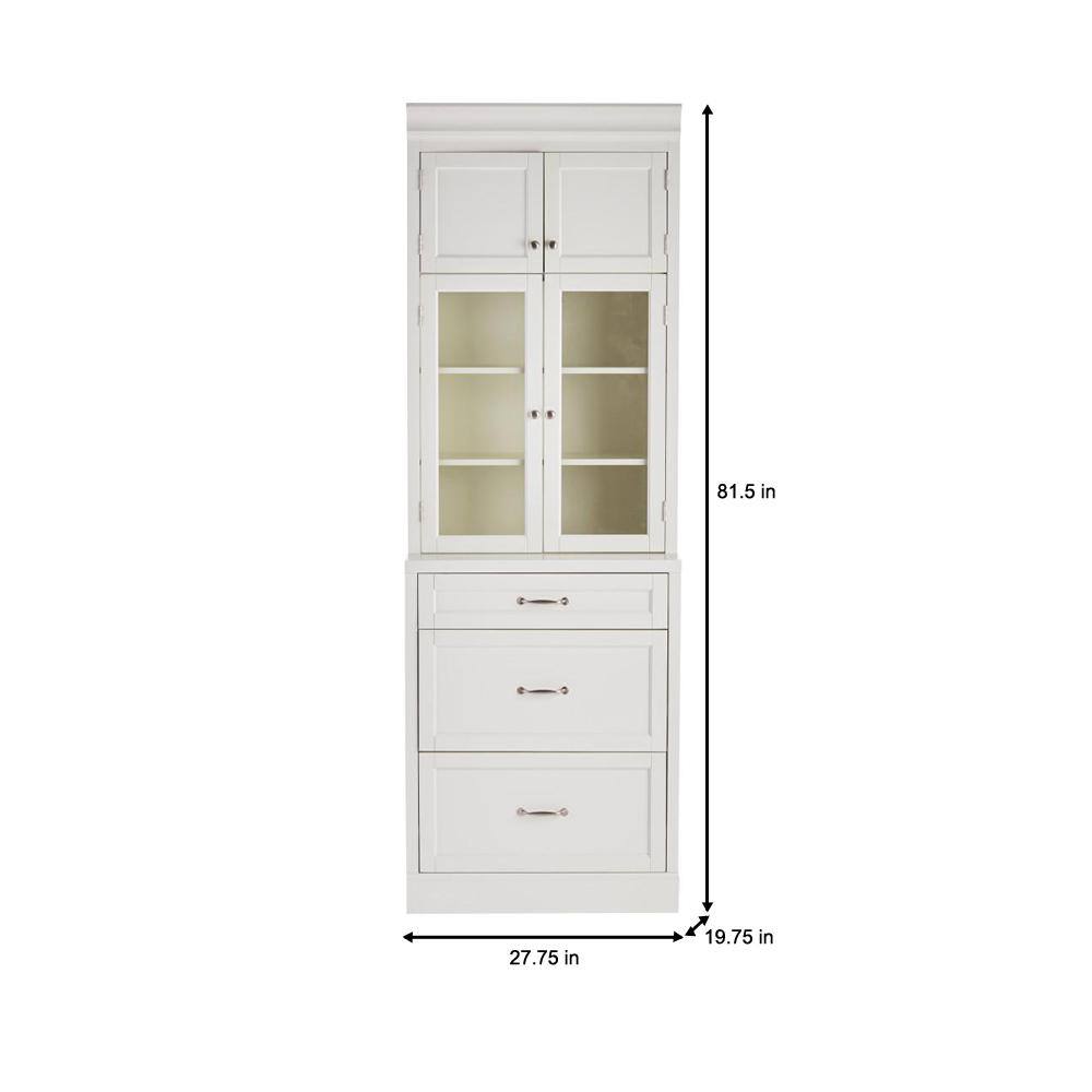 Home Decorators Collection Royce 82 in. Cream White 3-Drawer Cabinet SK19192B-TW