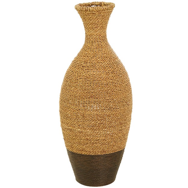 27 x27 x27 X 11 x27 x27 Tall Seagrass Woven Floor Vase Brown Olivia amp May