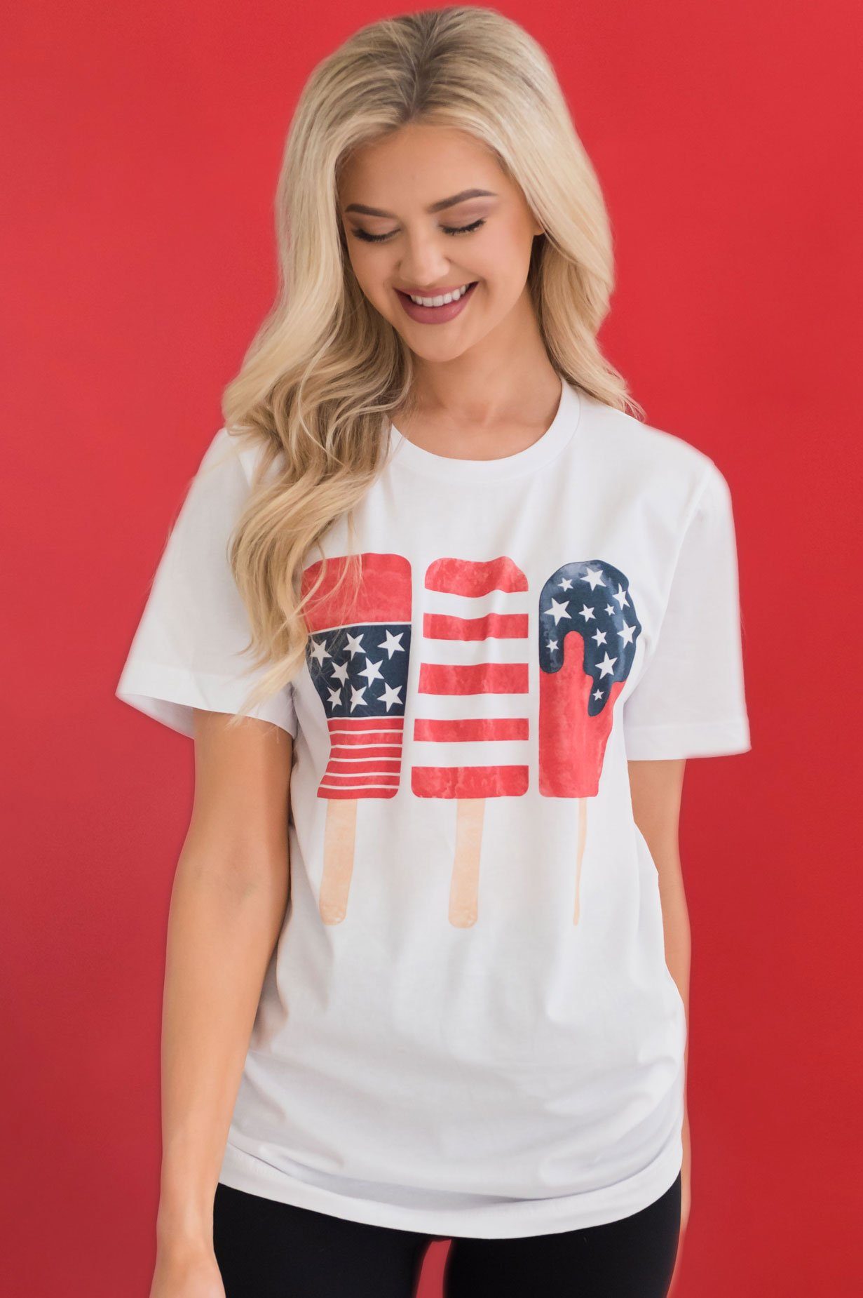 Patriotic Popsicles Modest Graphic Tee