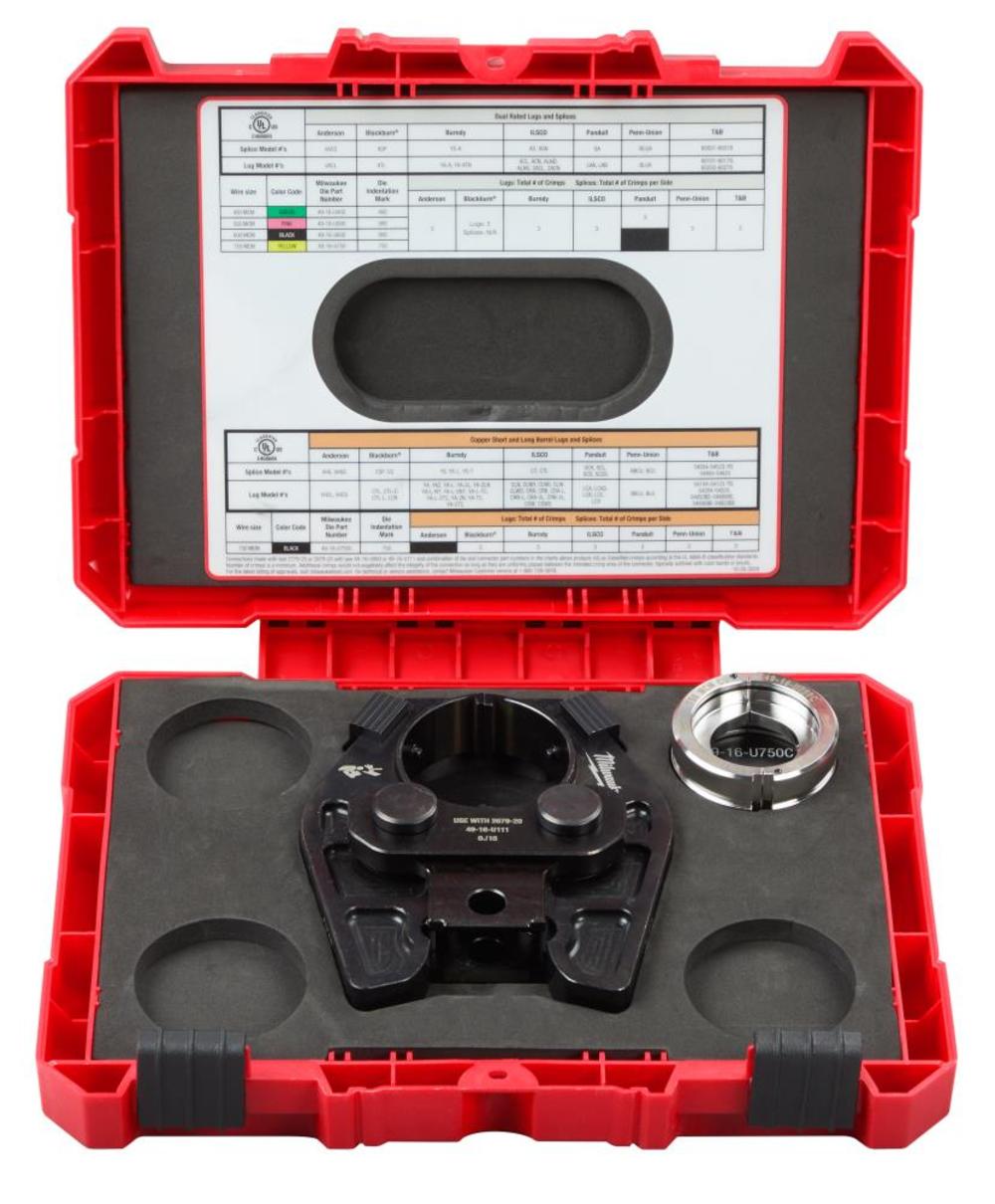 750 MCM Cu/AL Crimping Jaw with 750 MCM Cu 6T U Style Dies ;