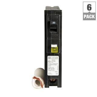 Square D Homeline 20 Amp Single-Pole Combination Arc Fault Circuit Breaker (6-Pack) HOM120CAFIC6