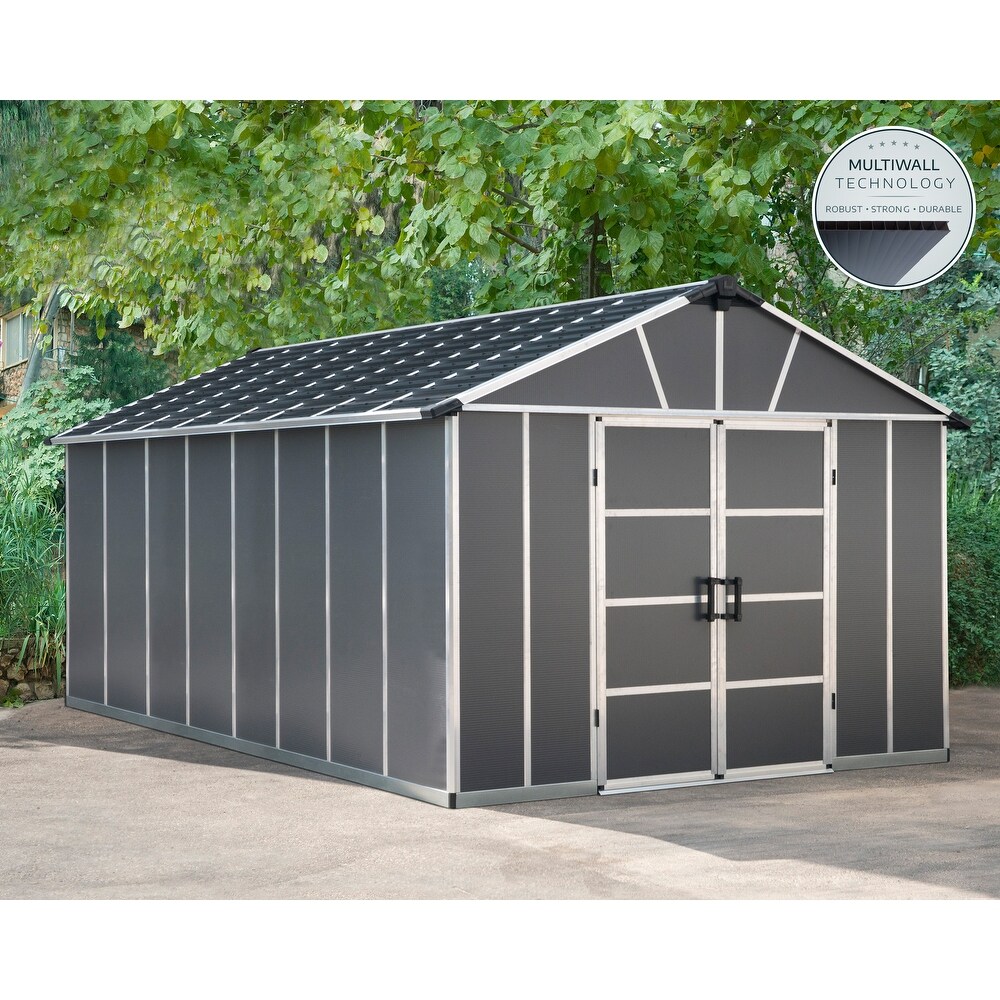 Yukon Dark Gray Large Garden Outdoor Storage Shed